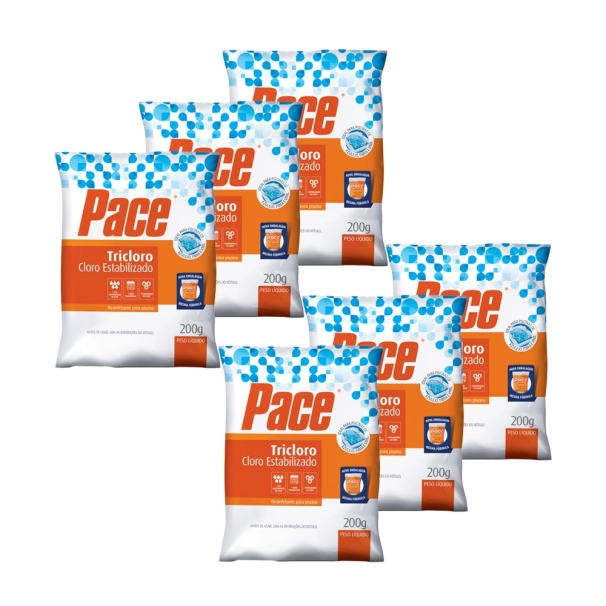 KIT 6 PASTILHAS CLORO PACE TRICLORO 90% Produto KIT 6 PASTILHAS CLORO PACE TRICLORO 90%