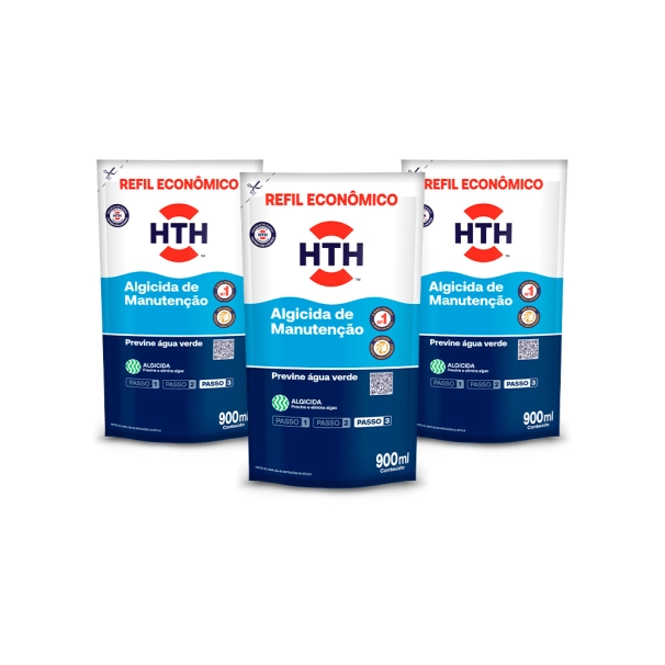 kit hth Previne Água Verde refil pack com 3 unids Produto kit hth Previne Água Verde refil pack com 3 unids
