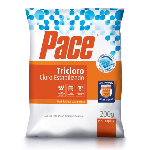 PACE TRICLORO TABLETE 200GR CX 16KG Produto PACE TRICLORO TABLETE 200GR CX 16KG